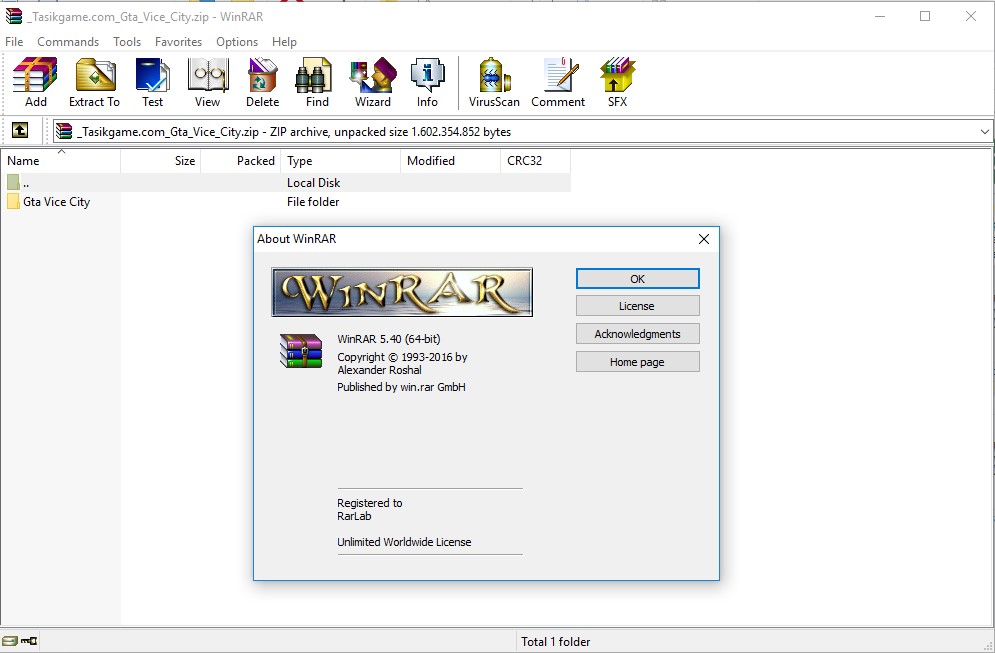 WINRAR Gold.